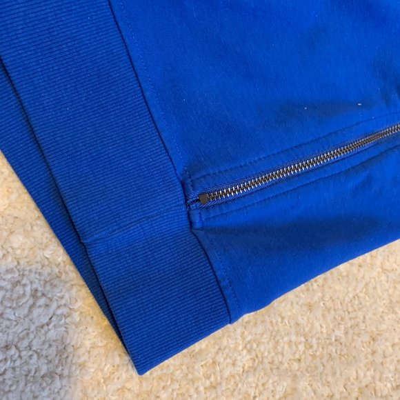 Sundays Two Blue Double Side Zipper Sweatshirt Mini Dress or Long Tunic - Picture 7 of 13